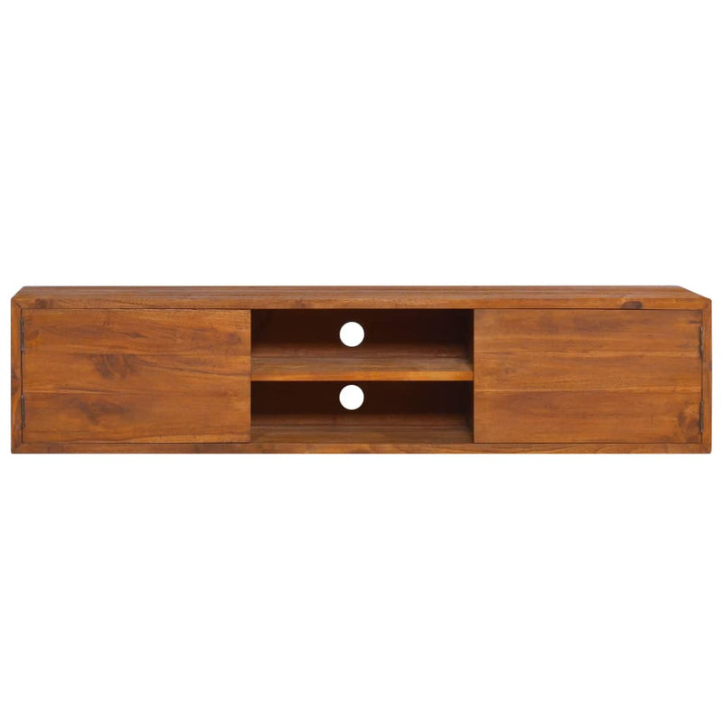 Wall-mounted TV Cabinet 135x30x30 cm Solid Teak Wood