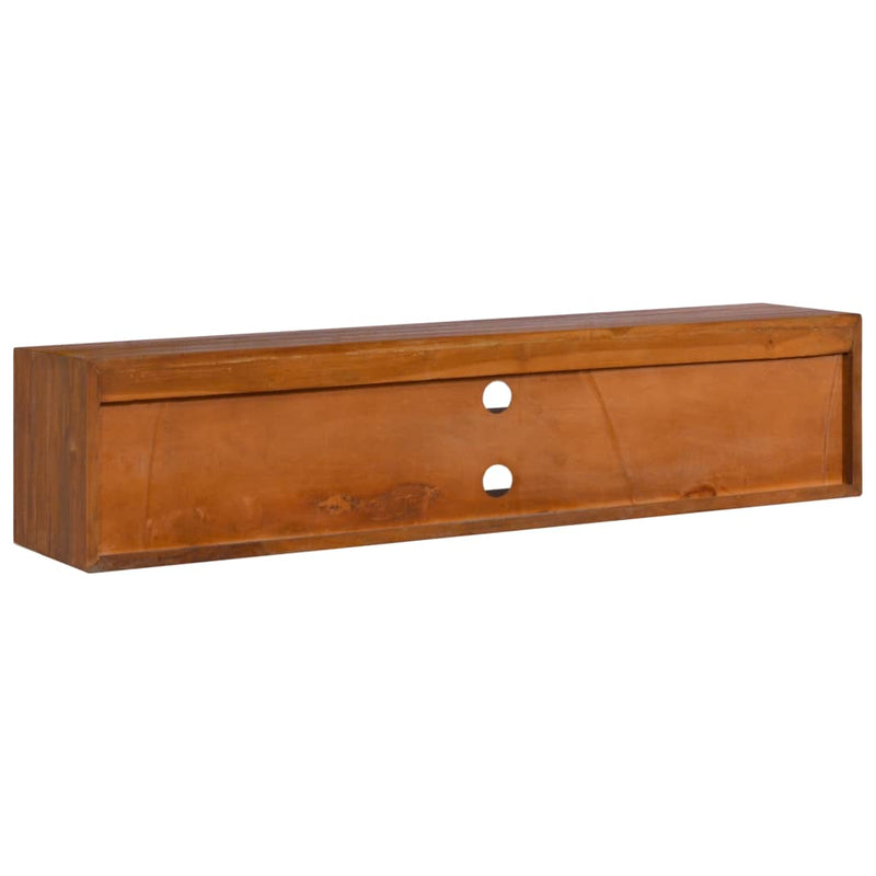 Wall-mounted TV Cabinet 135x30x30 cm Solid Teak Wood