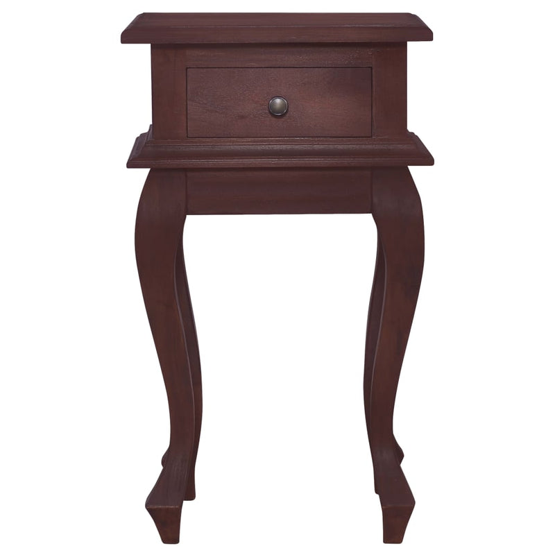 Bedside Table Classical Brown 35x30x60 cm Solid Mahogany Wood