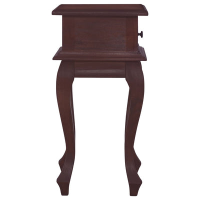 Bedside Table Classical Brown 35x30x60 cm Solid Mahogany Wood