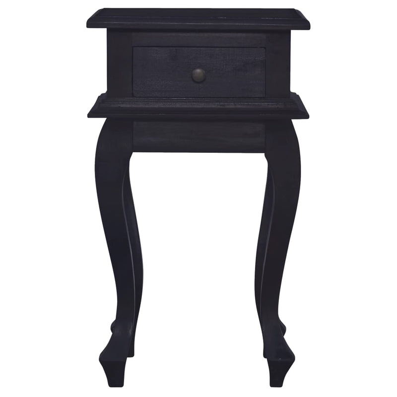 Bedside Table Light Black Coffee 35x30x60cm Solid Mahogany Wood