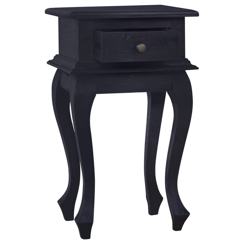 Bedside Table Light Black Coffee 35x30x60cm Solid Mahogany Wood