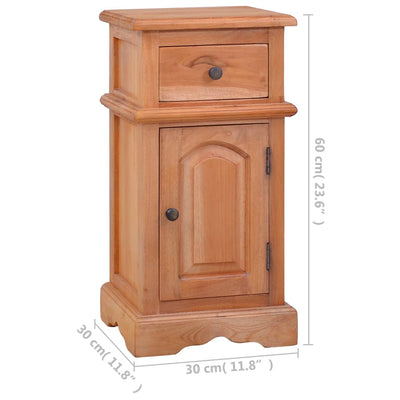 Bedside Cabinet Solid Mahogany Wood