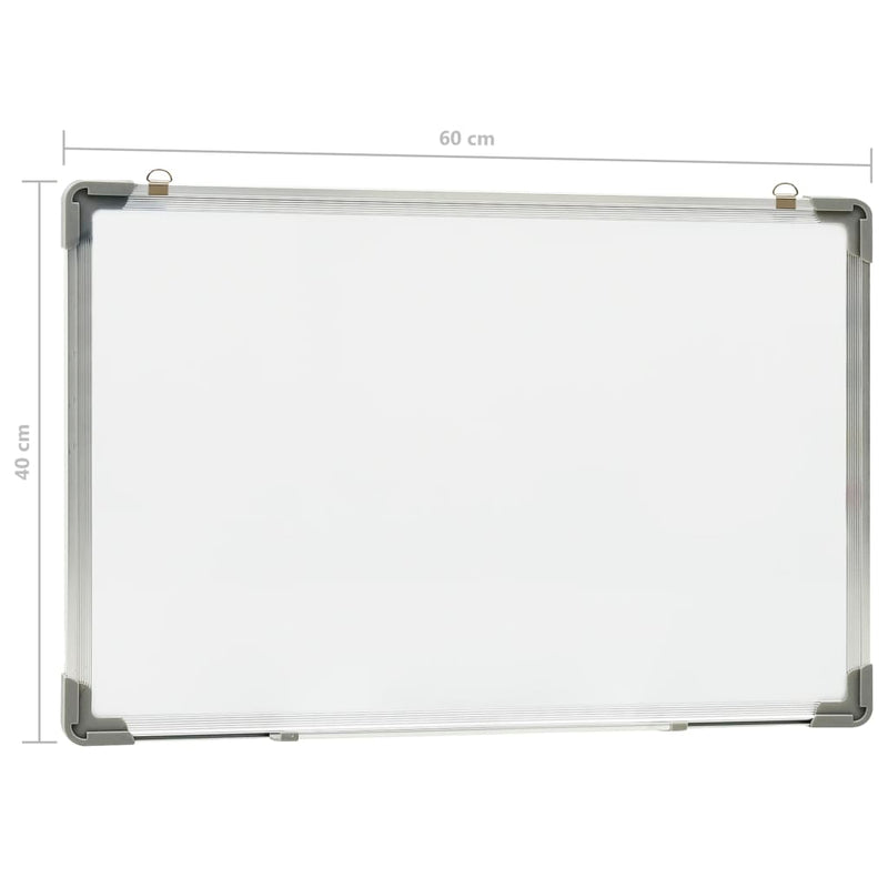 Magnetic Dry-erase Whiteboard White 60x40 cm Steel