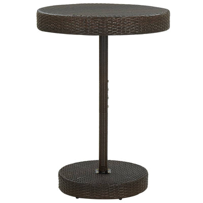 Garden Table Brown 75.5x106 cm Poly Rattan