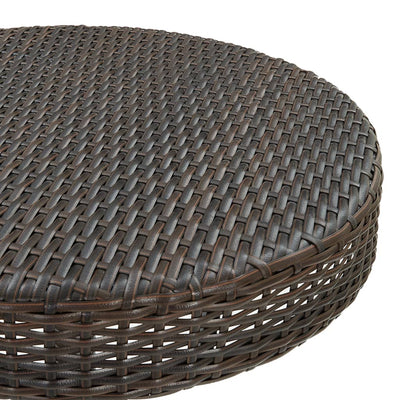 Garden Table Brown 75.5x106 cm Poly Rattan