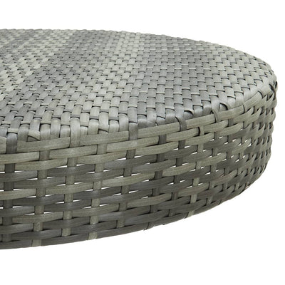 Garden Table Grey 75.5x106 cm Poly Rattan