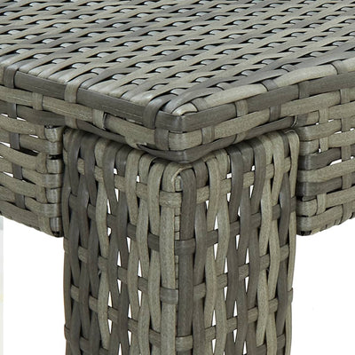 Garden Bar Table Grey 100x60.5x110.5 cm Poly Rattan