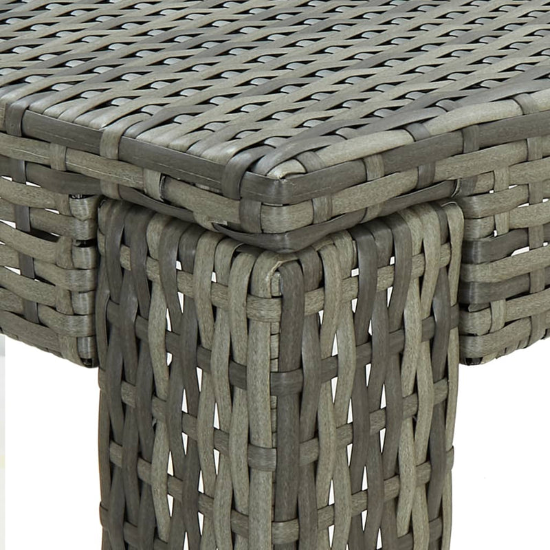 Garden Bar Table Grey 100x60.5x110.5 cm Poly Rattan