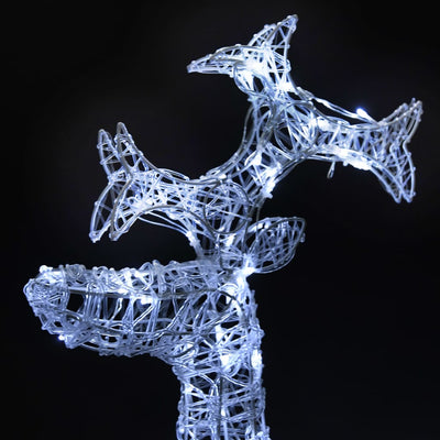 Reindeer Christmas Decoration 90 LEDs 60x16x100 cm Acrylic