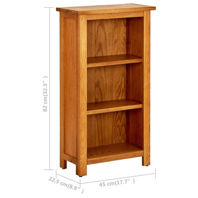 Bookcase 45x22.5x82 cm Solid Oak Wood