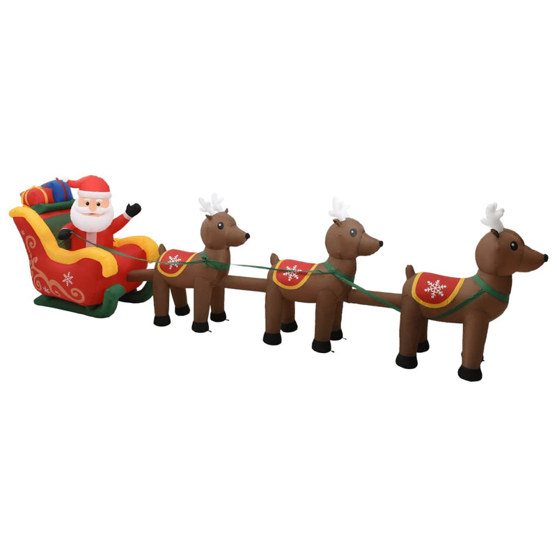 Christmas Inflatable Santa and Reindeer Decoration LED 490 cm