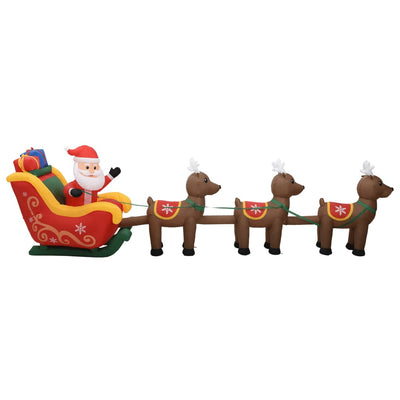 Christmas Inflatable Santa and Reindeer Decoration LED 490 cm