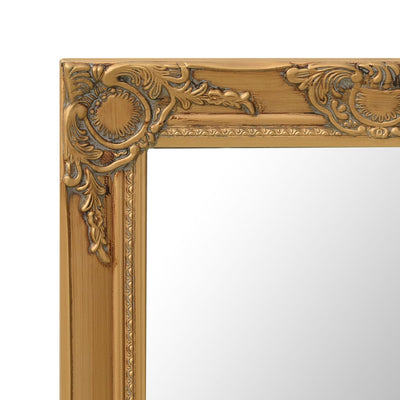 Wall Mirror Baroque Style 60x40 cm Gold