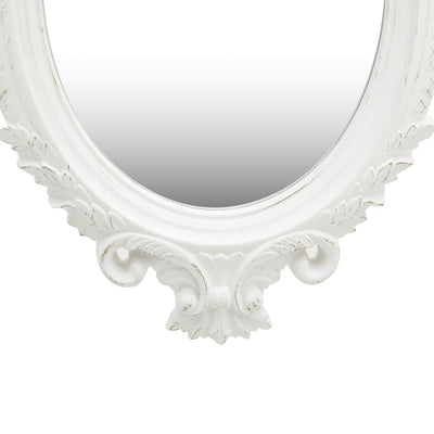 Wall Mirror Castle Style 56x76 cm White