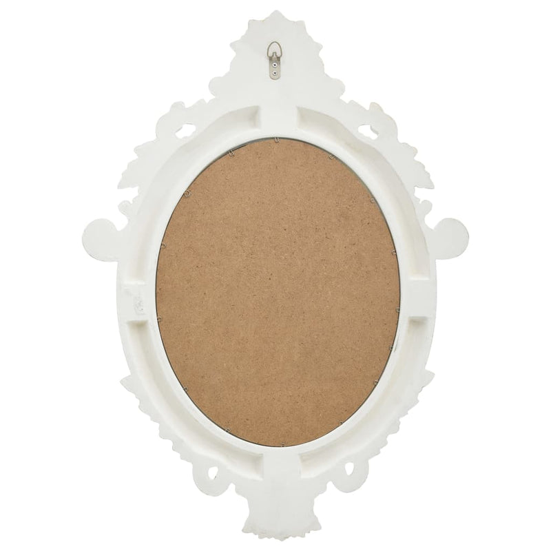 Wall Mirror Castle Style 56x76 cm White