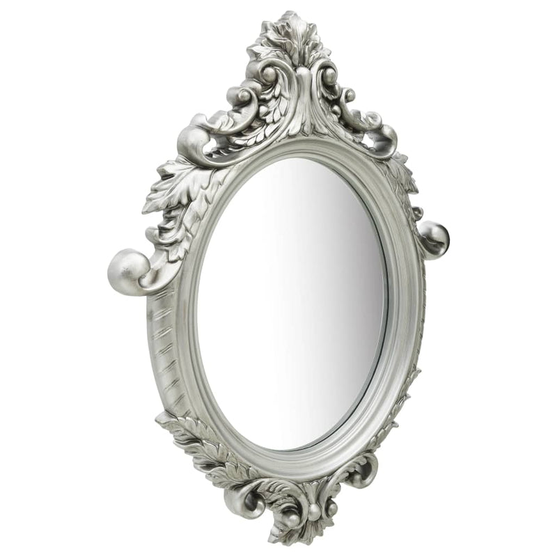 Wall Mirror Castle Style 56x76 cm Silver