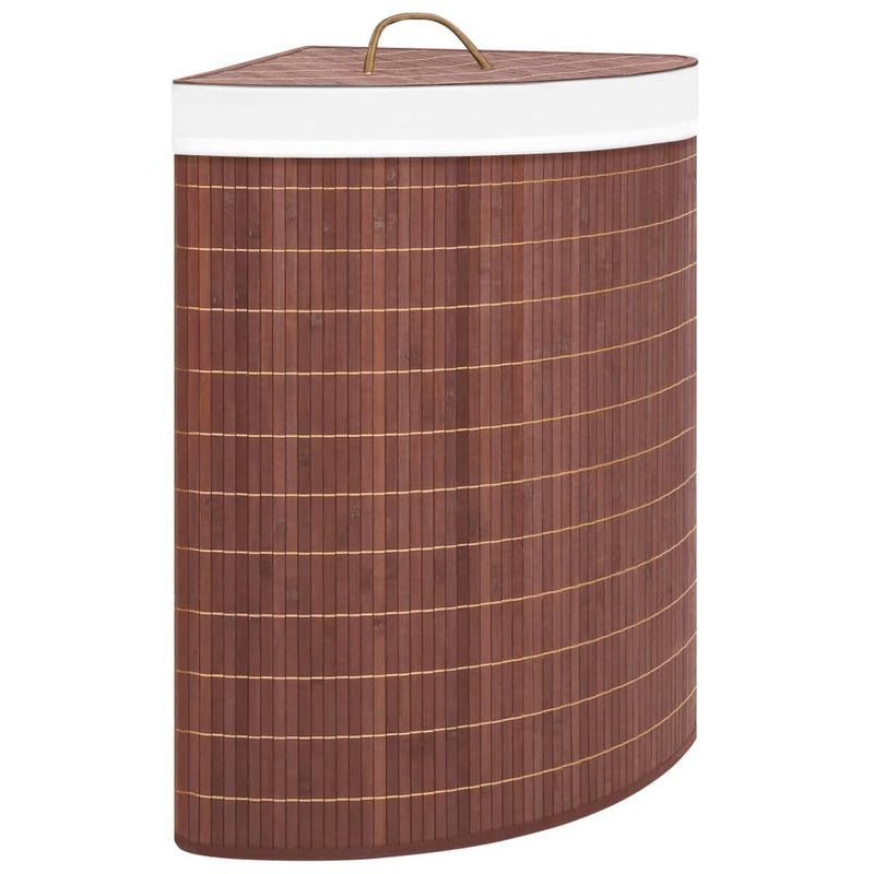 Bamboo Corner Laundry Basket Brown 60 L