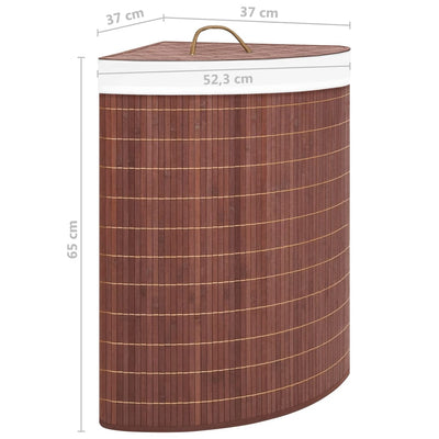 Bamboo Corner Laundry Basket Brown 60 L