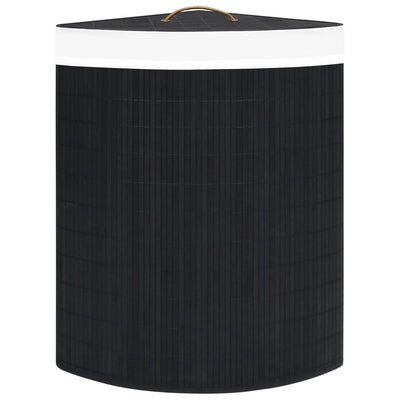 Bamboo Corner Laundry Basket Black 60 L