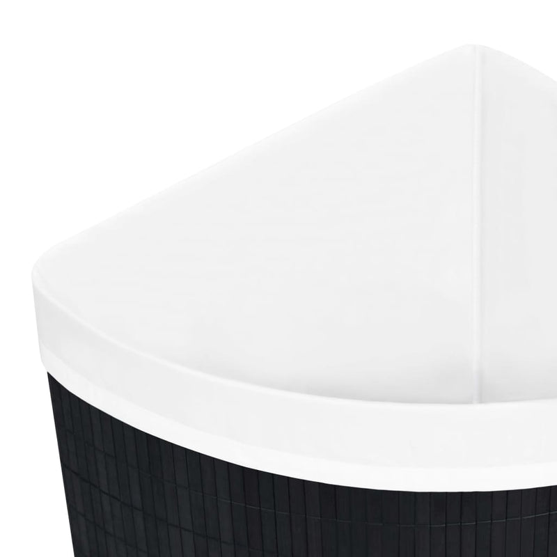 Bamboo Corner Laundry Basket Black 60 L