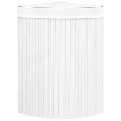 Bamboo Corner Laundry Basket White 60 L