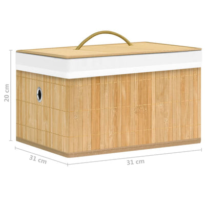 Bamboo Storage Boxes 4 pcs