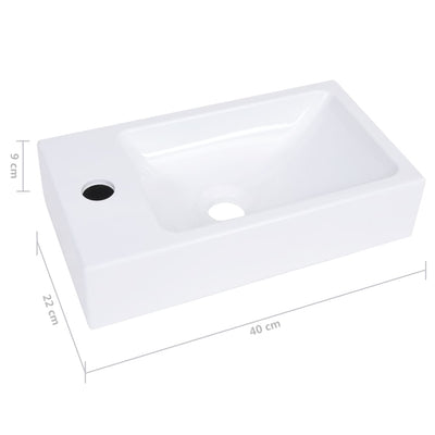 Wash Basin 400x220x90 mm SMC White