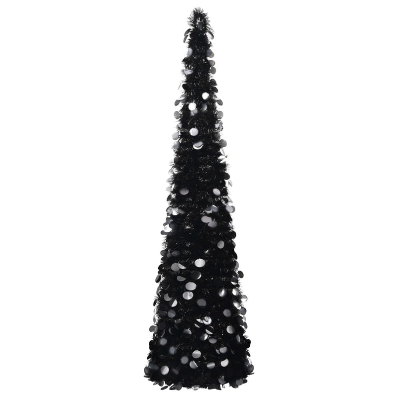 Pop-up Artificial Christmas Tree Black 150 cm PET