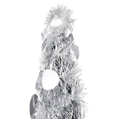 Pop-up Artificial Christmas Tree Silver 180 cm PET