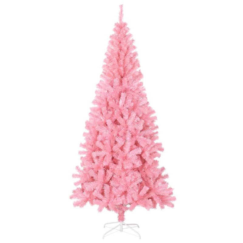 Artificial Christmas Tree with Stand Pink 210 cm PVC