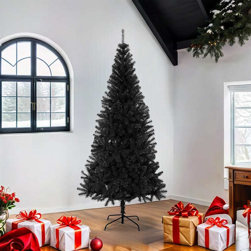 Artificial Christmas Tree with Stand Black 180 cm PVC