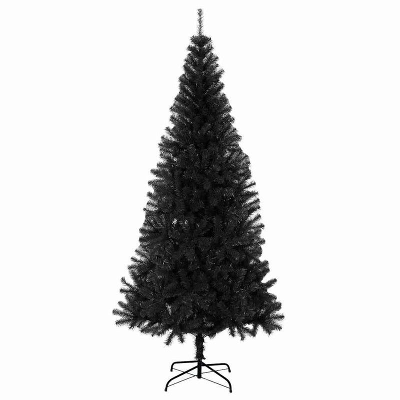 Artificial Christmas Tree with Stand Black 180 cm PVC