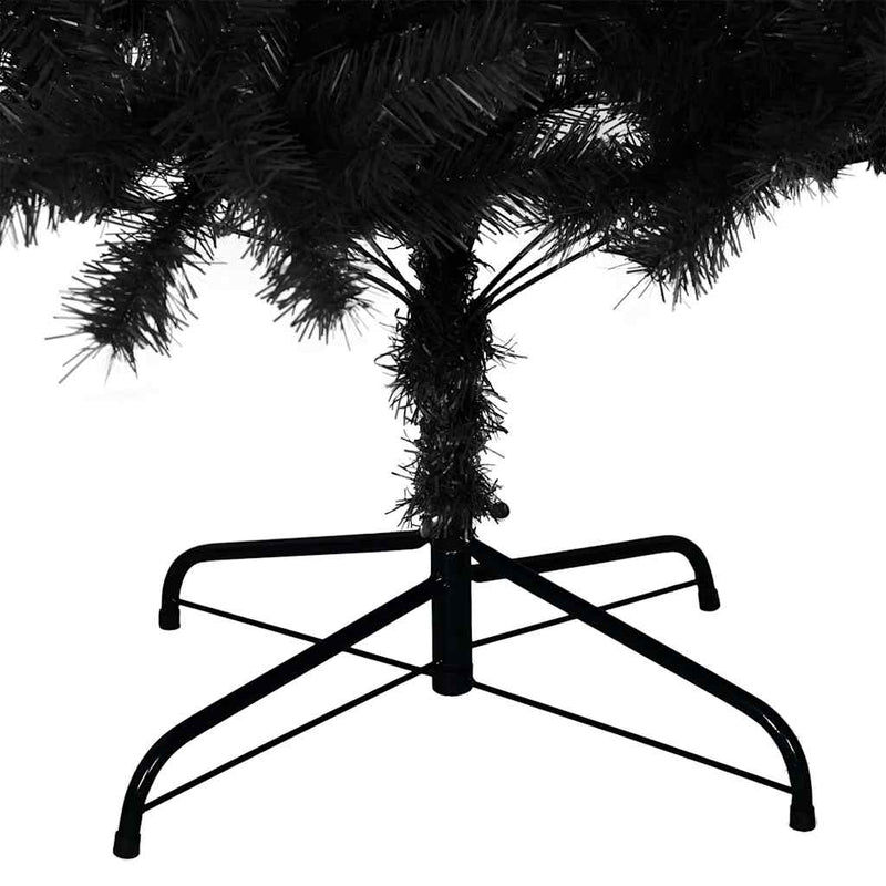 Artificial Christmas Tree with Stand Black 180 cm PVC