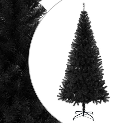Artificial Christmas Tree with Stand Black 210 cm PVC