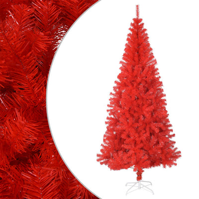 Artificial Christmas Tree with Stand Red 210 cm PVC