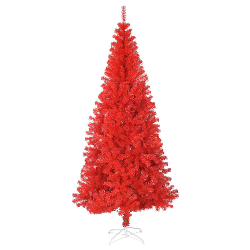 Artificial Christmas Tree with Stand Red 210 cm PVC