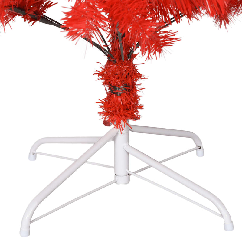 Artificial Christmas Tree with Stand Red 210 cm PVC