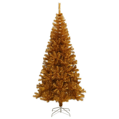 Artificial Christmas Tree with Stand Gold 210 cm PET