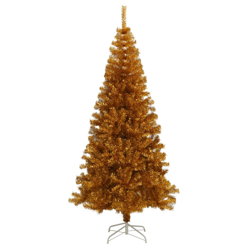 Artificial Christmas Tree with Stand Gold 210 cm PET