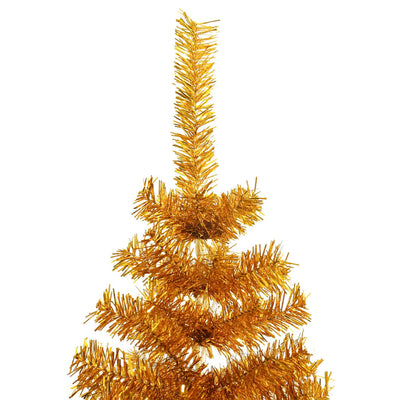 Artificial Christmas Tree with Stand Gold 210 cm PET