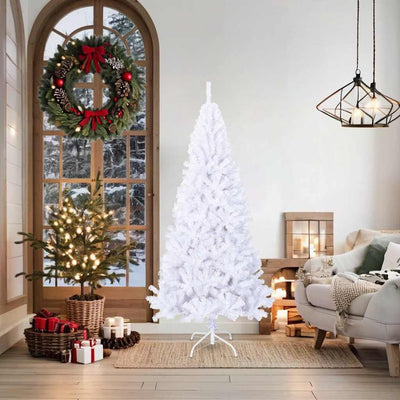 Artificial Christmas Tree with Thick Branches White 180 cm PVC