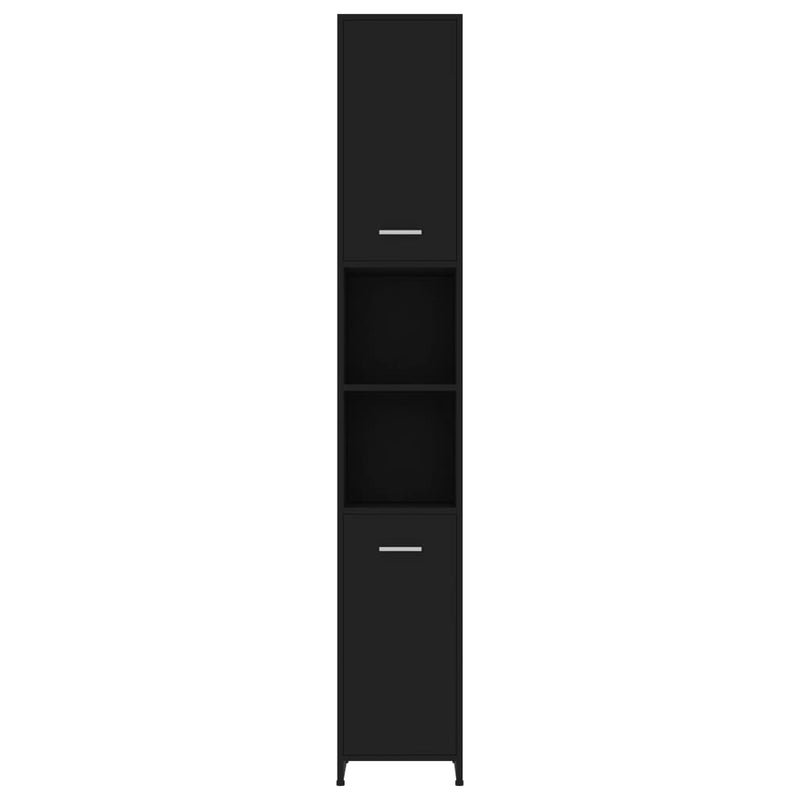 Bathroom Cabinet Black 30x30x183.5 cm Engineered Wood