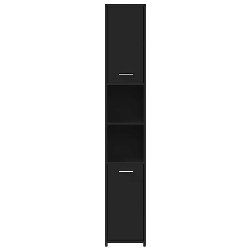 Bathroom Cabinet Black 30x30x183.5 cm Engineered Wood