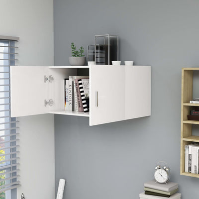 Wall Mounted Cabinet White 80x39x40 cm Engineered Wood