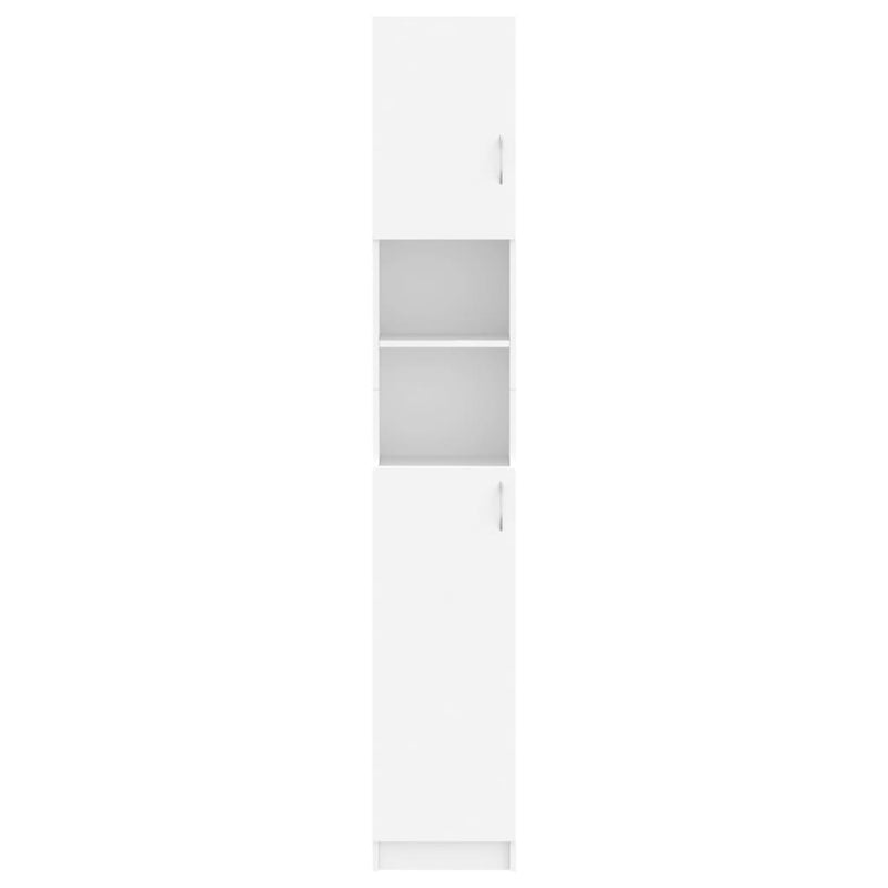 Bathroom Cabinet White 32x25.5x190 cm Engineered Wood