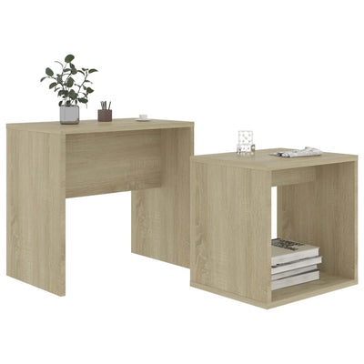 Coffee Table Set Sonoma Oak 48x30x45 cm Engineered Wood