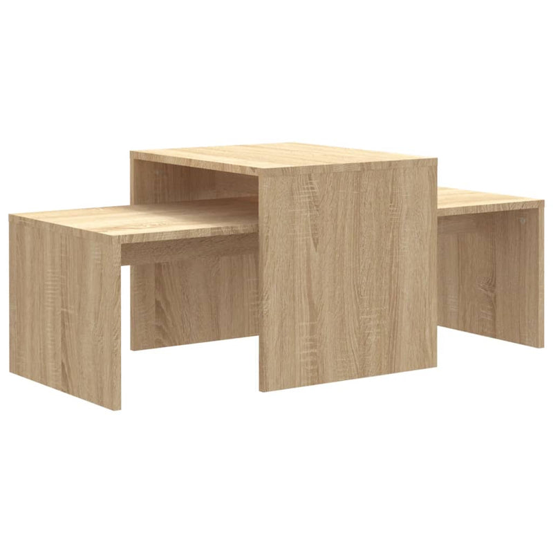 Coffee Table Set Sonoma Oak 100x48x40 cm Engineered Wood