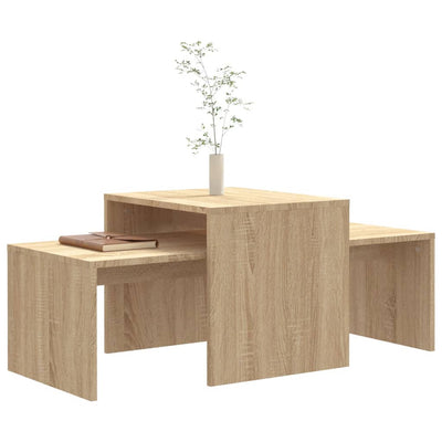 Coffee Table Set Sonoma Oak 100x48x40 cm Engineered Wood