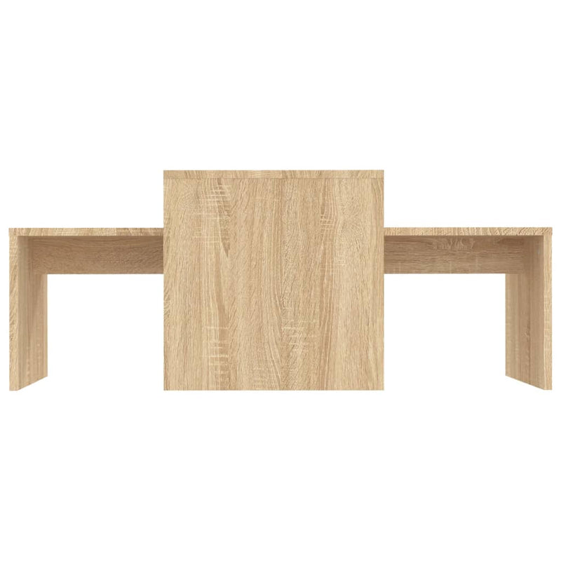 Coffee Table Set Sonoma Oak 100x48x40 cm Engineered Wood